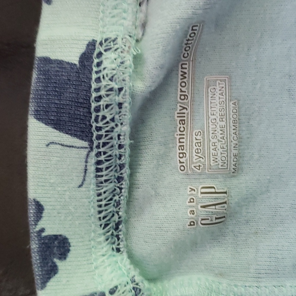 Lot: 2 pair 4T GAP Organic Cotton pj's used butterfly 🦋 - Picture 3 of 8